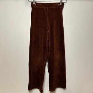 Zara Kids Brown Ribbed Corduroy Velour Pants – Size 10 (140 cm)